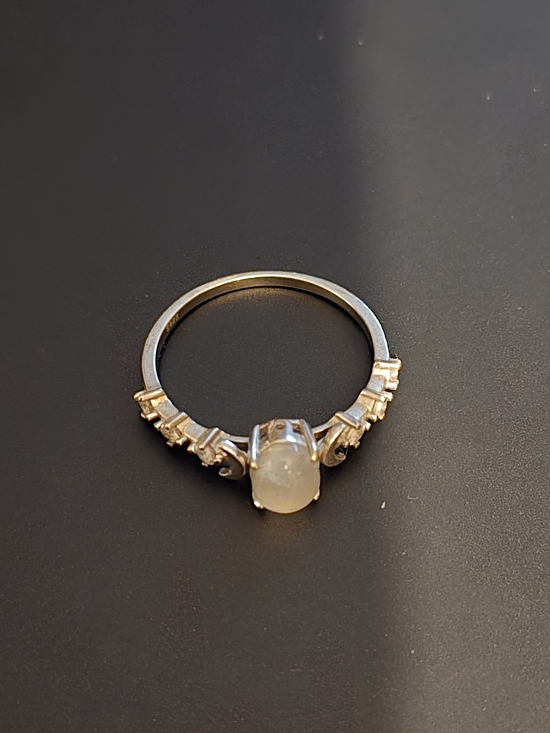 Source Unknown Jewelry - Source Unknown Silver Ring with White Moonstone Size 9